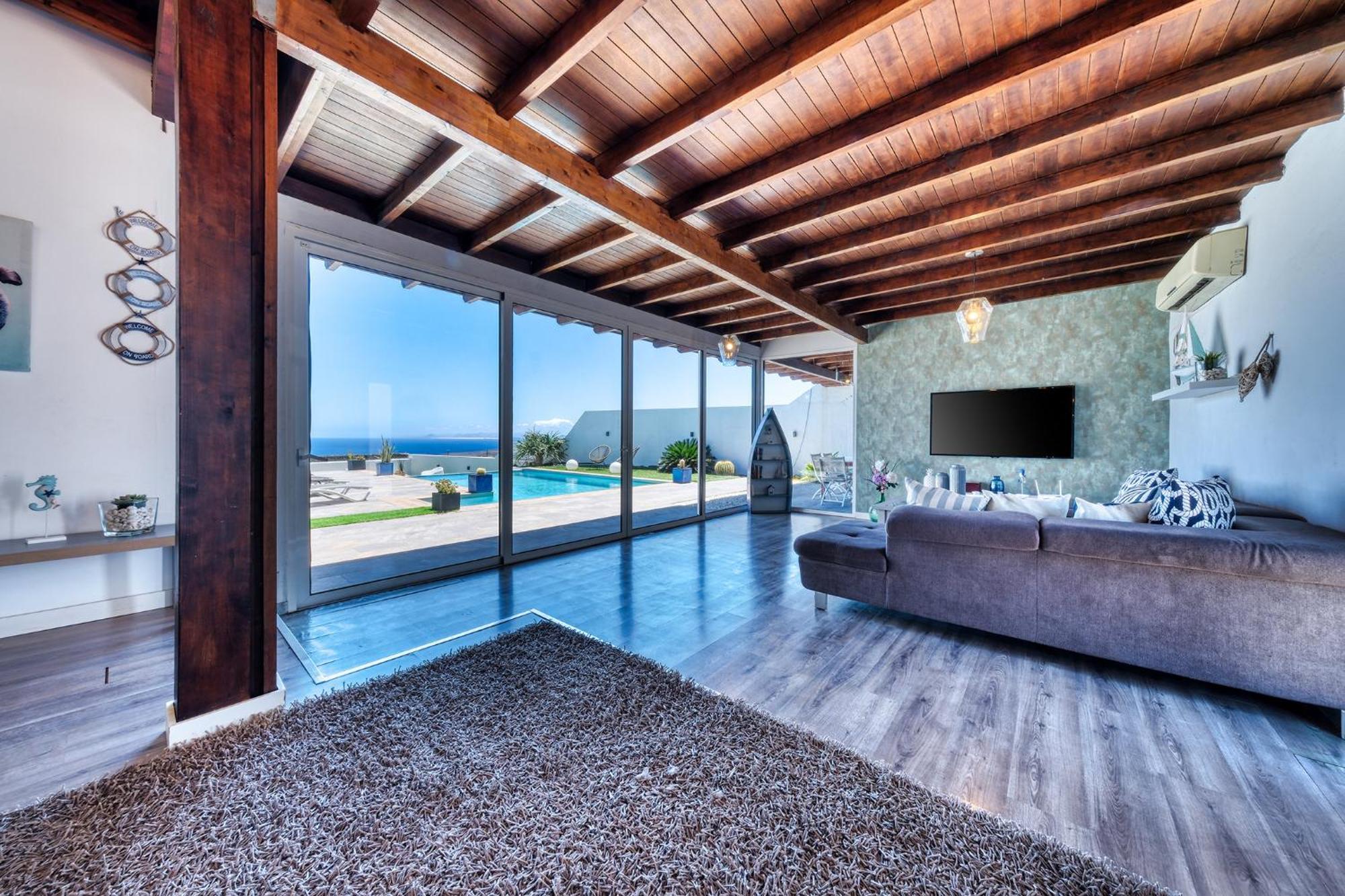 Villa Macher Piscina Y Bar Piscina Tias Ngoại thất bức ảnh