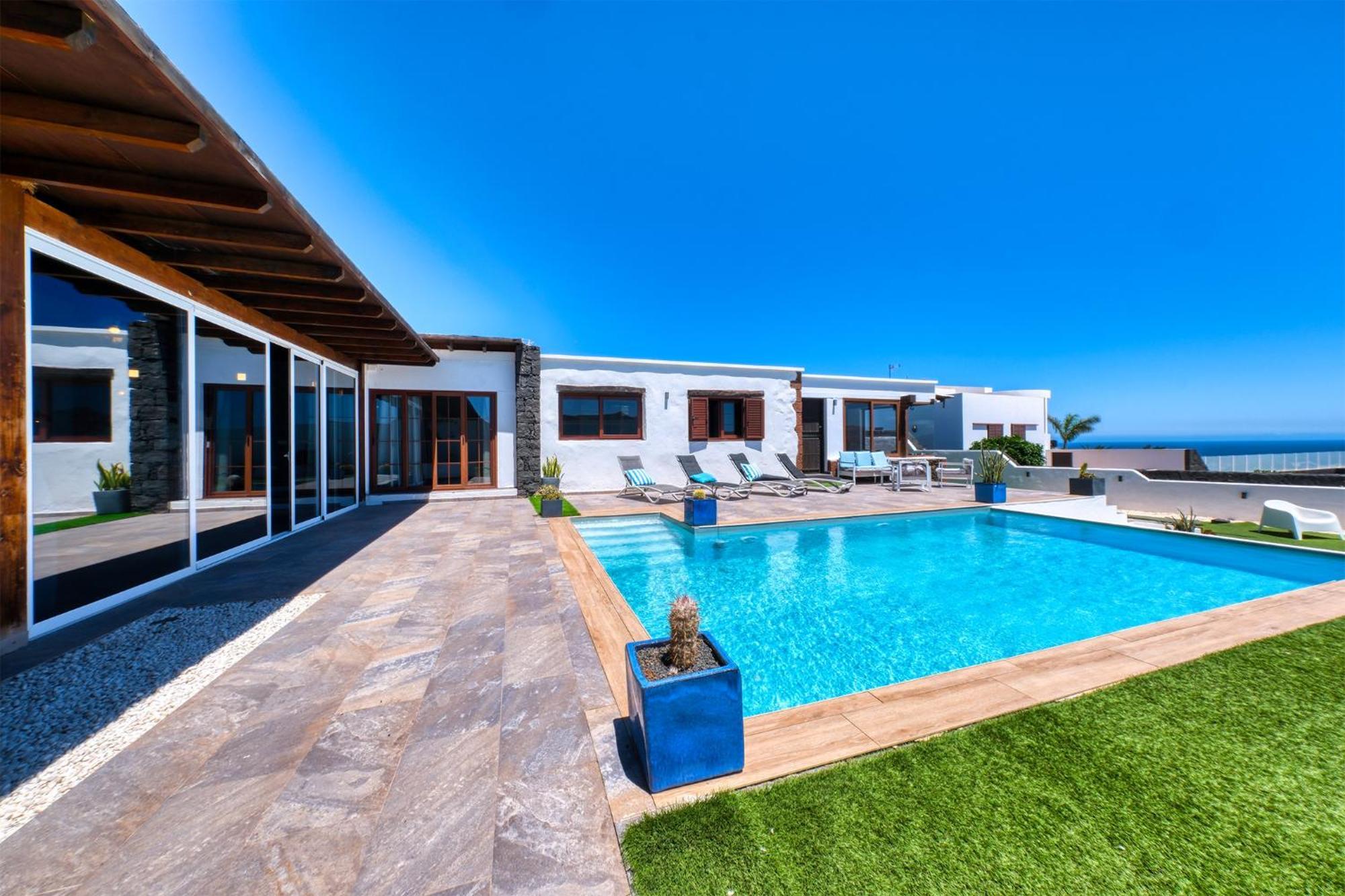 Villa Macher Piscina Y Bar Piscina Tias Ngoại thất bức ảnh
